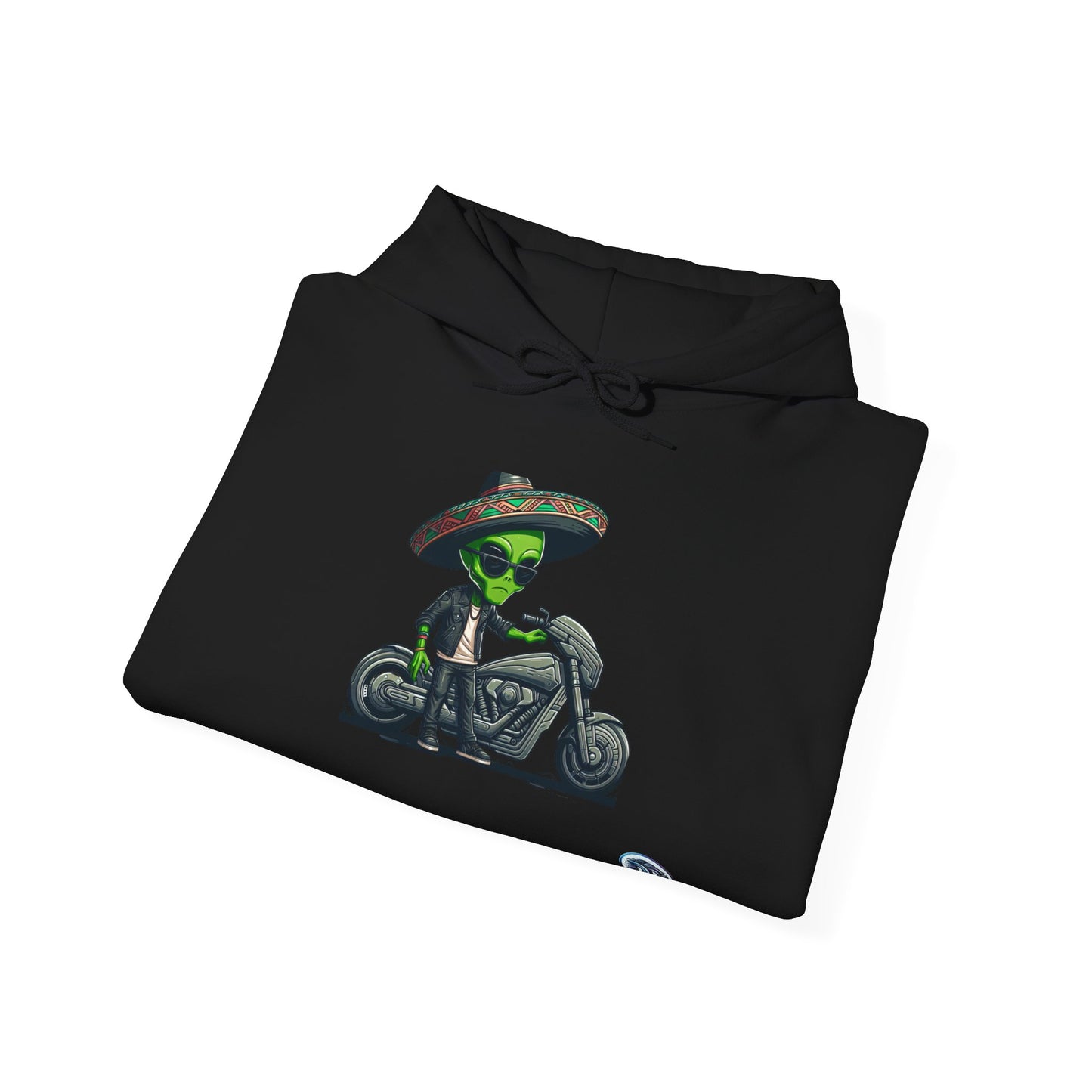 Alien Biker Sombrero Hoodie