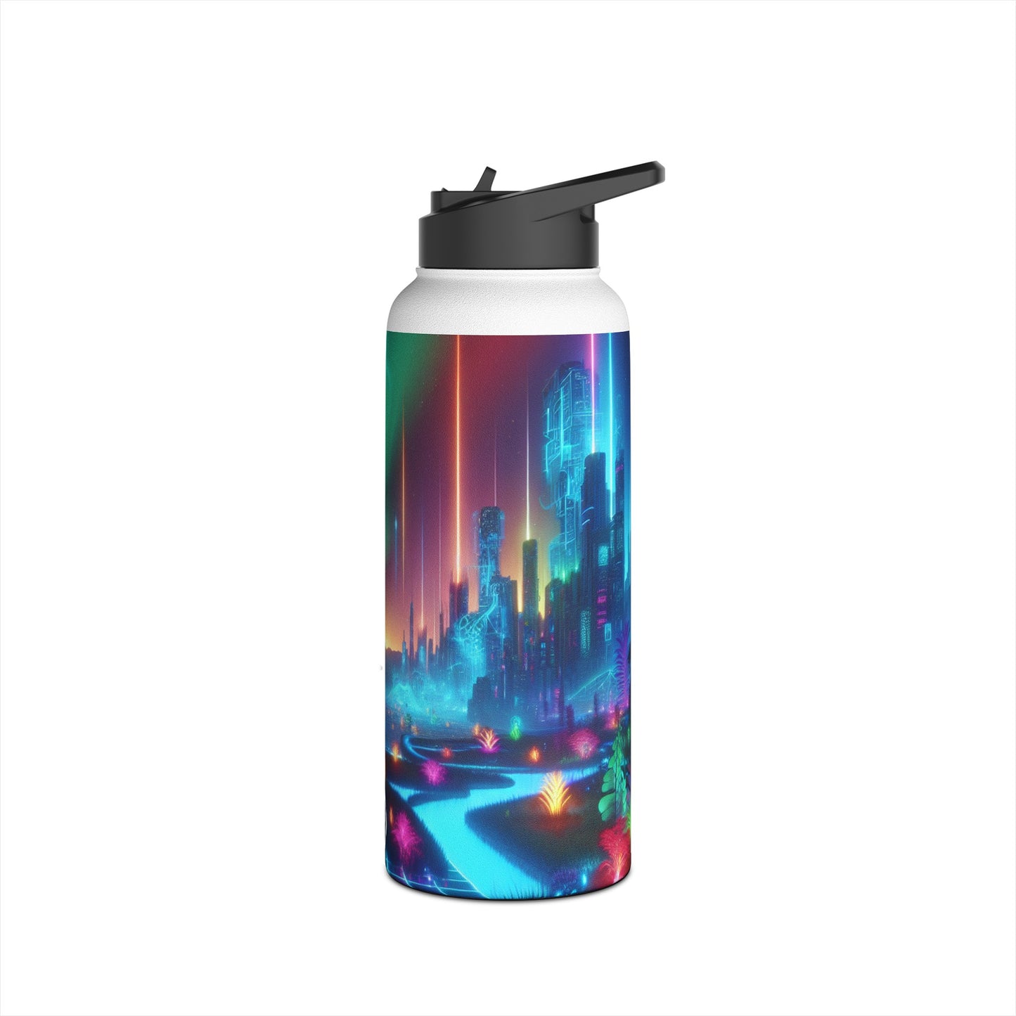 Futuristic Cityscape Bottle