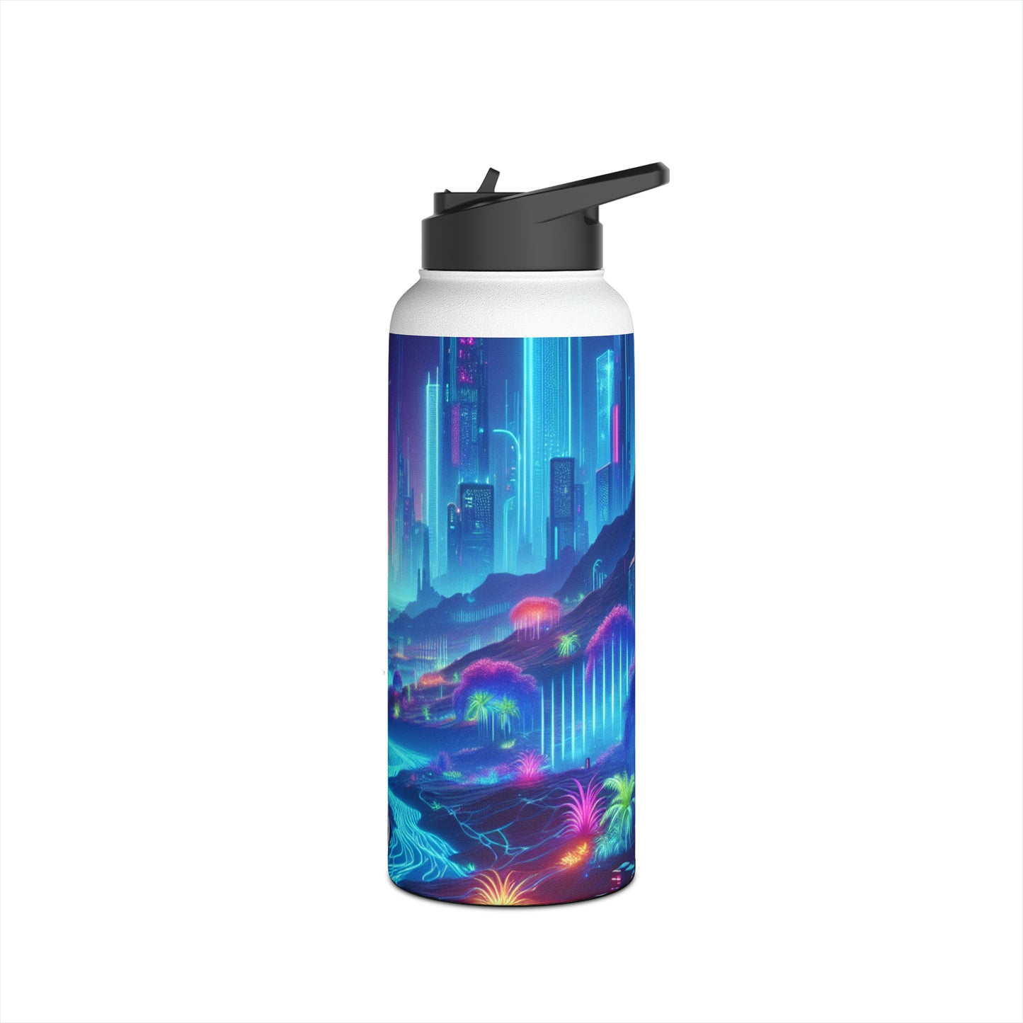Futuristic Cityscape Bottle