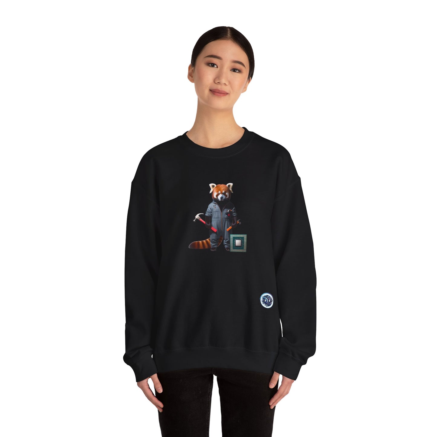 Tech-Savvy Red Panda Crewneck
