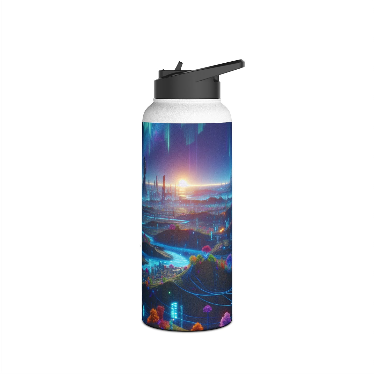 Futuristic Cityscape Bottle