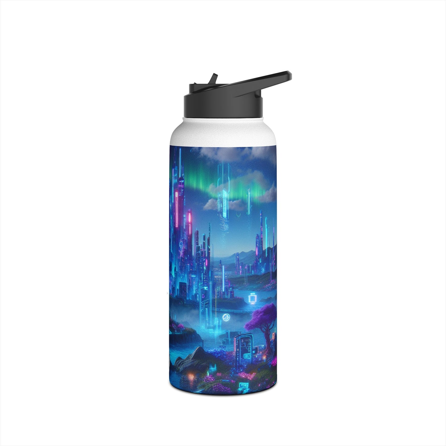 Futuristic Cityscape Bottle