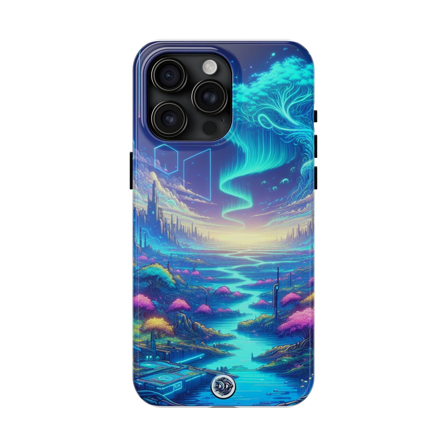 Neon Fantasy Landscape Phone Case