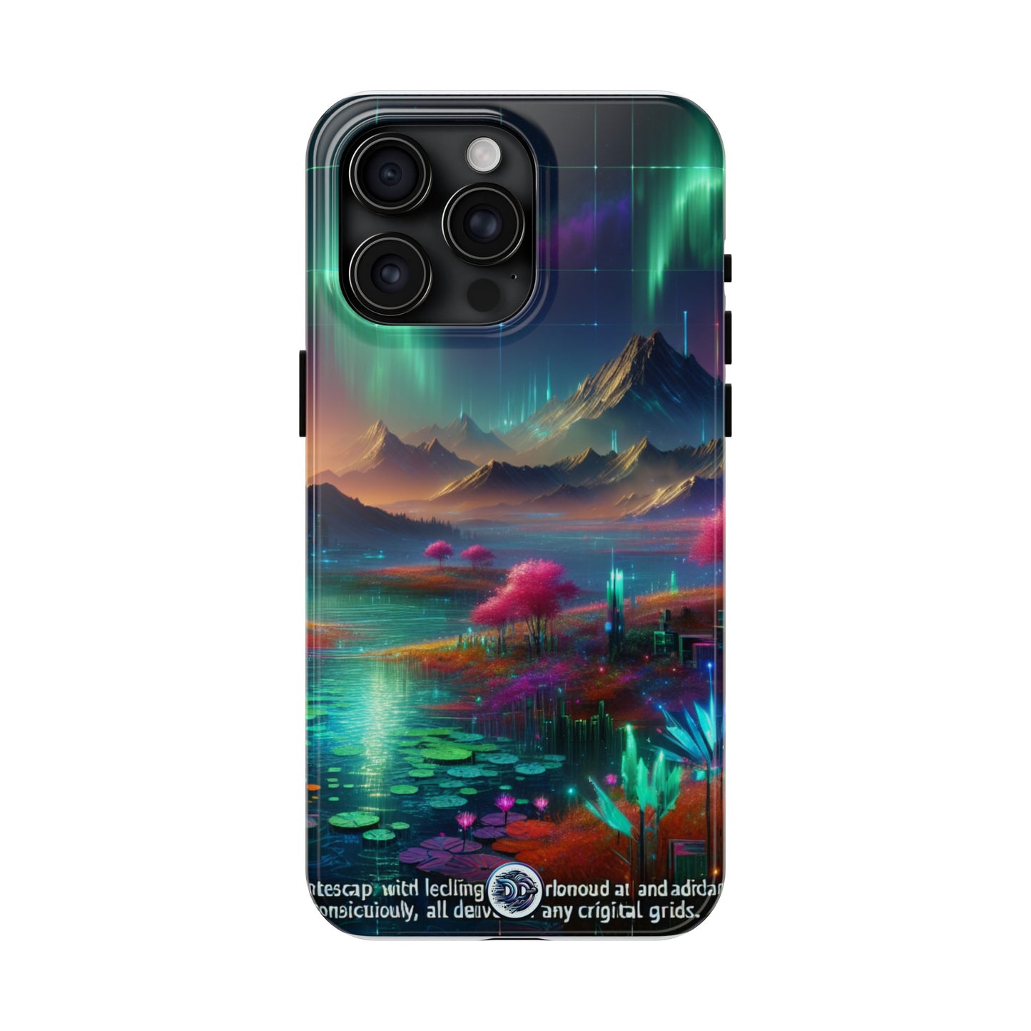 Cyber Aurora Mountain Phone Case