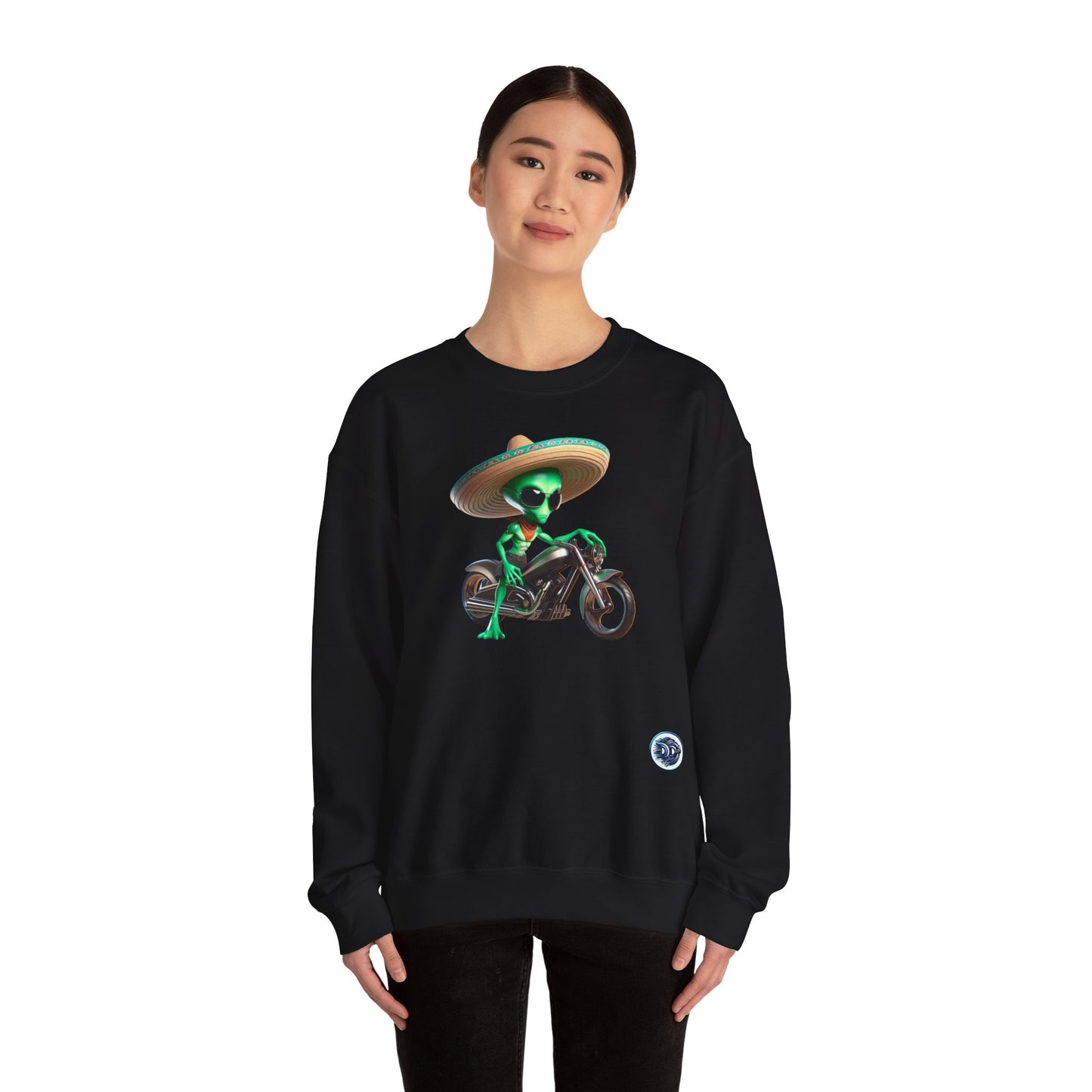 Alien Biker Sombrero Crewneck