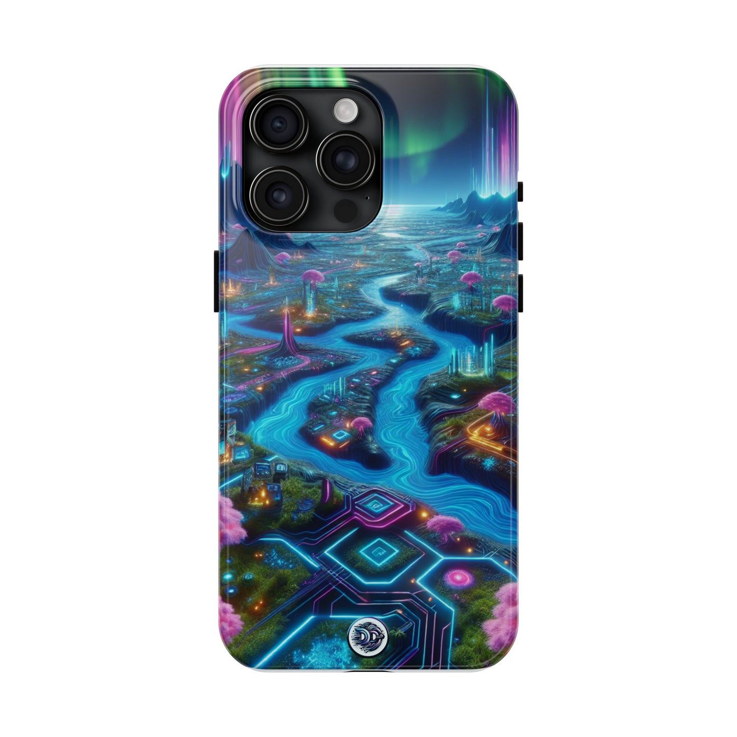 Neon Landscape Aurora Phone Case