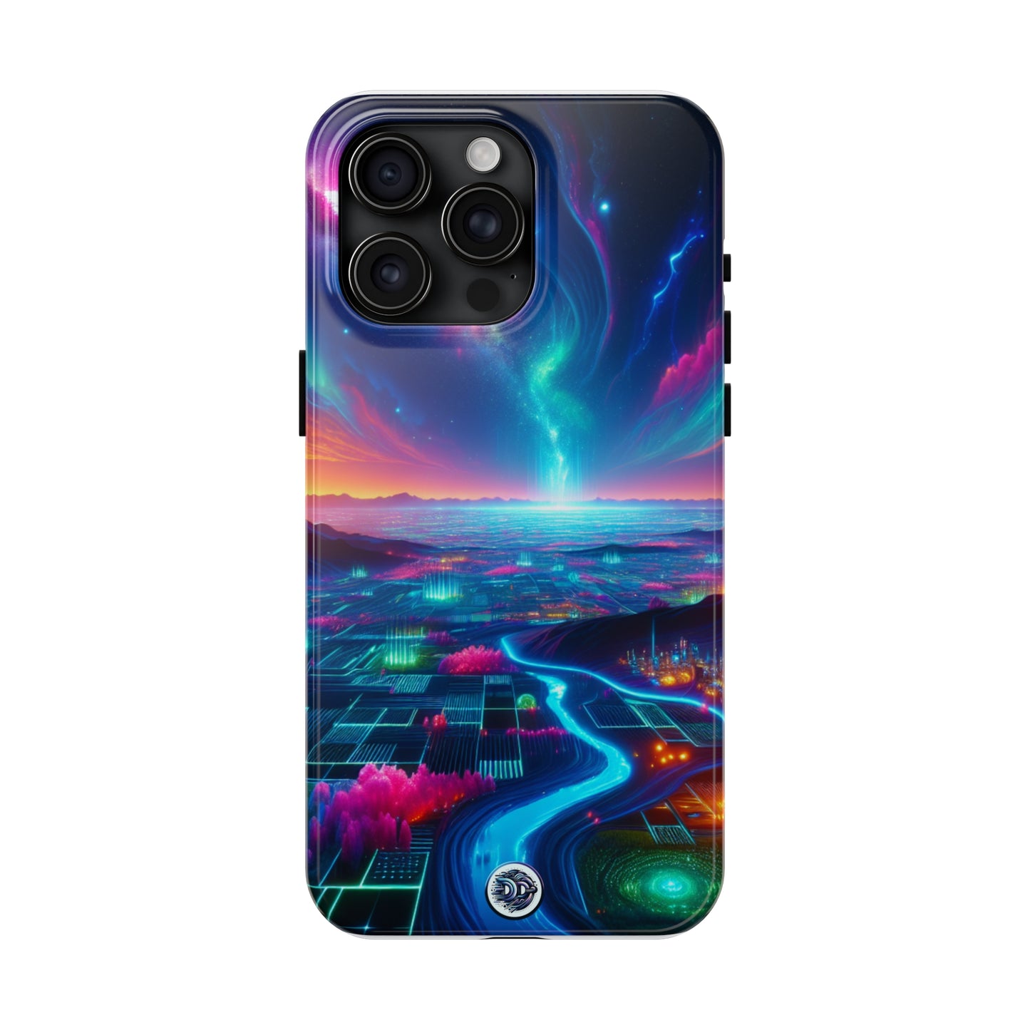 Cosmic Neon Landscape Phone Case