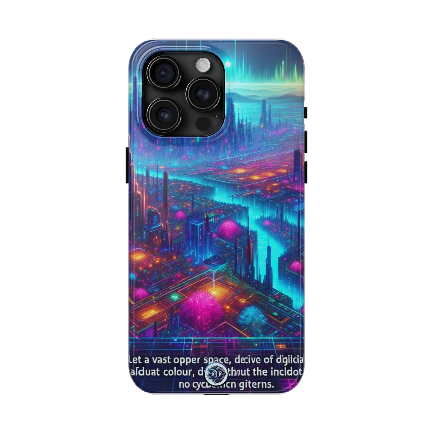 Cyberpunk Aurora Cityscape Phone Case