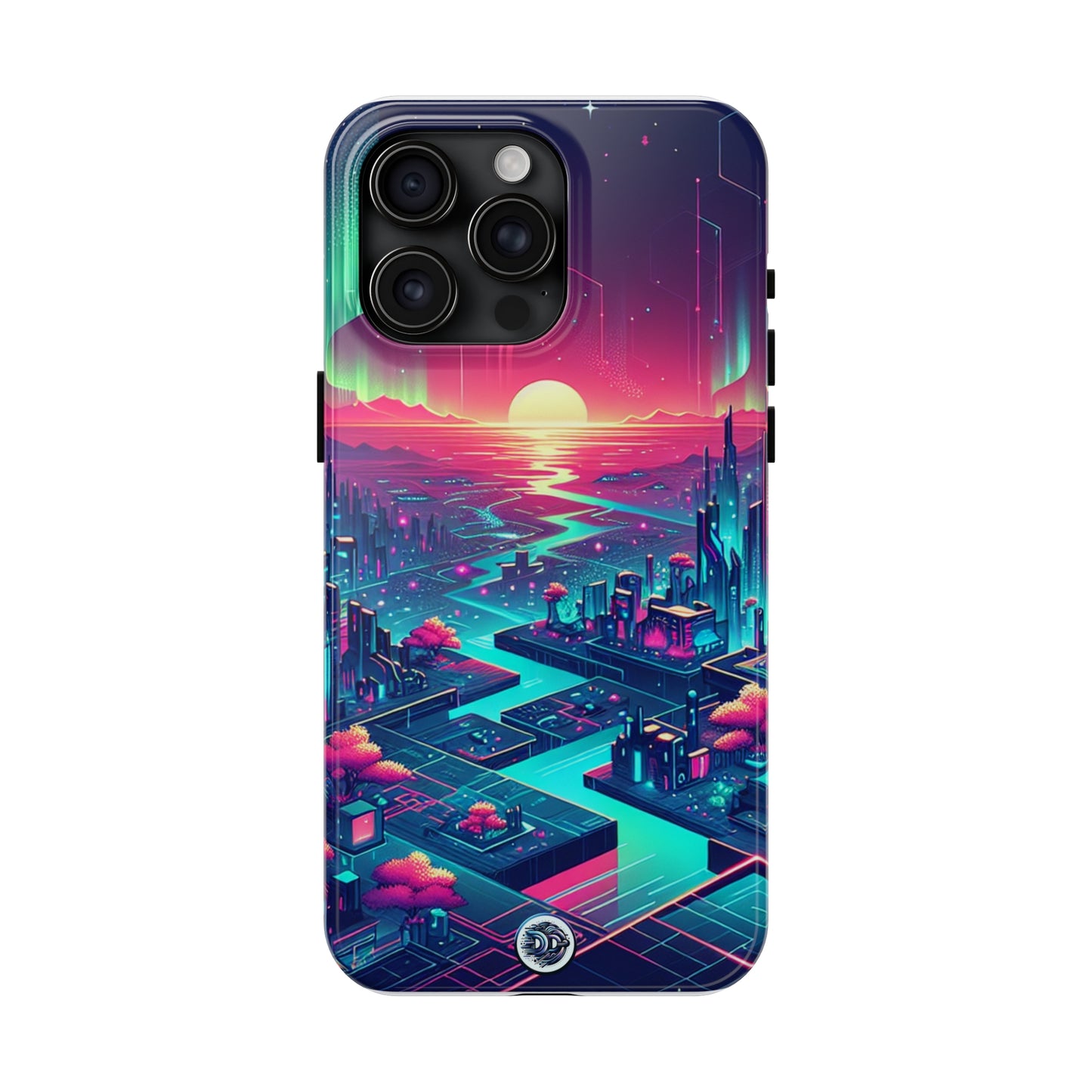 Neon Sunset Cityscape Phone Case