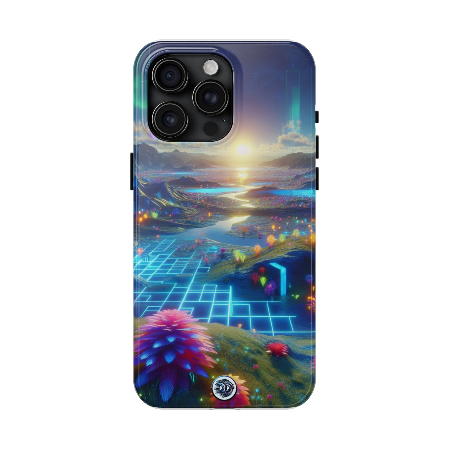Neon Landscape Art Phone Case