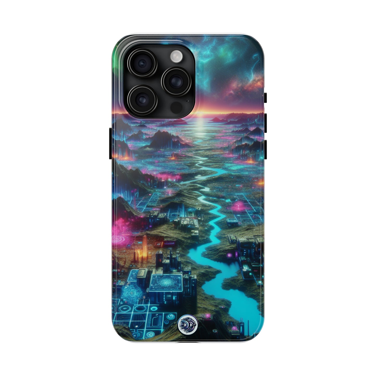 Futuristic Cityscape Aurora Phone Case