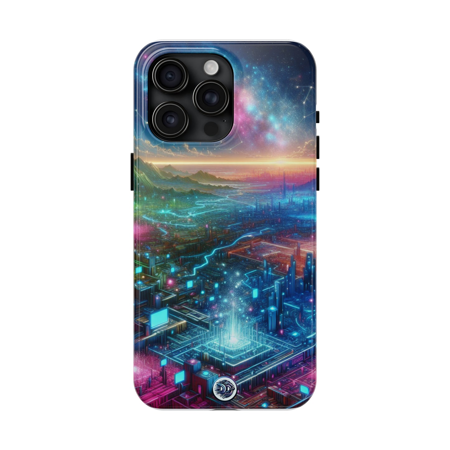 Cyber Cityscape Glow Phone Case