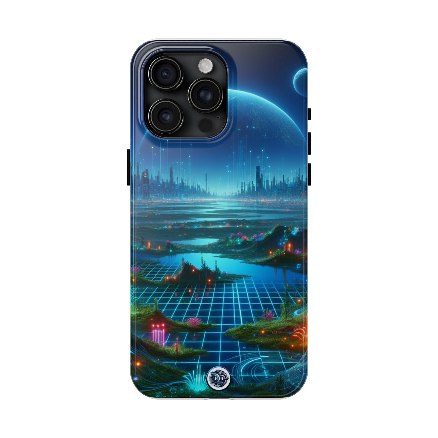 Futuristic Cityscape Glow Phone Case