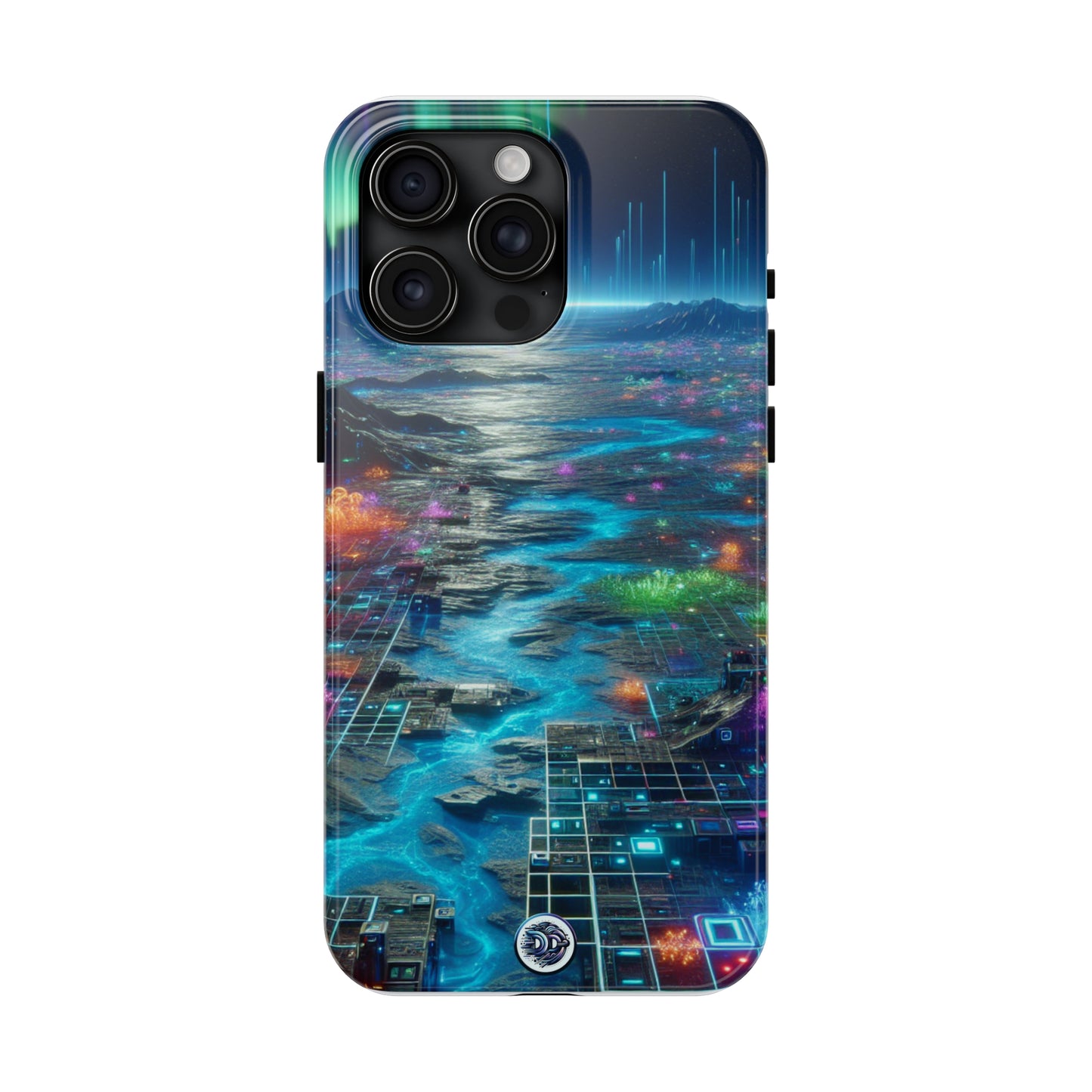 Cyber Aurora Futuristic Phone Case