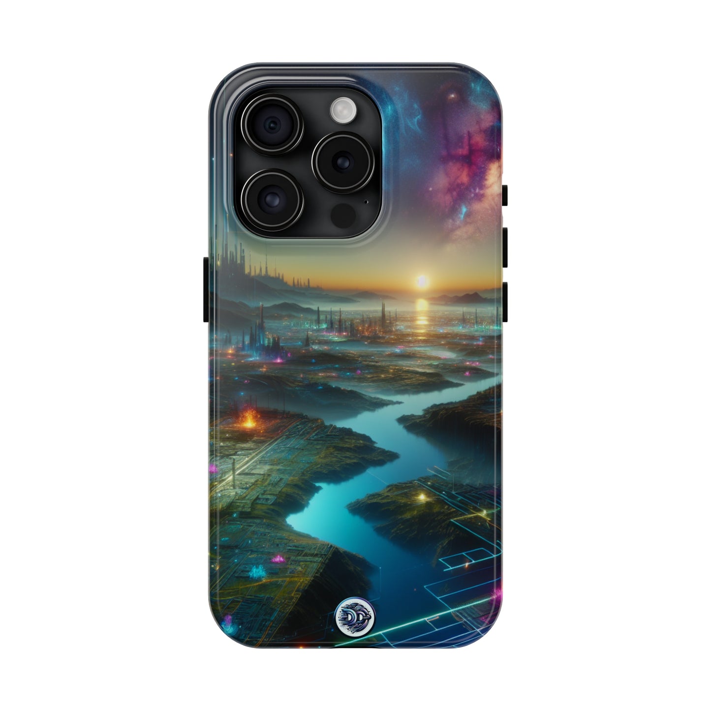 Futuristic Cityscape Phone Case