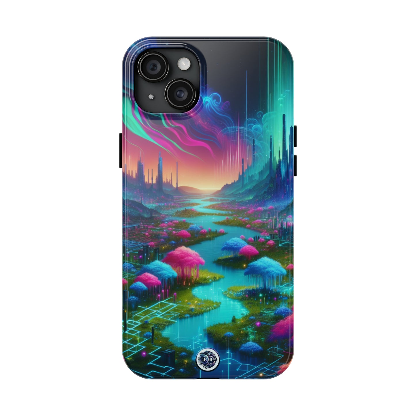 Neon Dreamscape Protective Phone Case