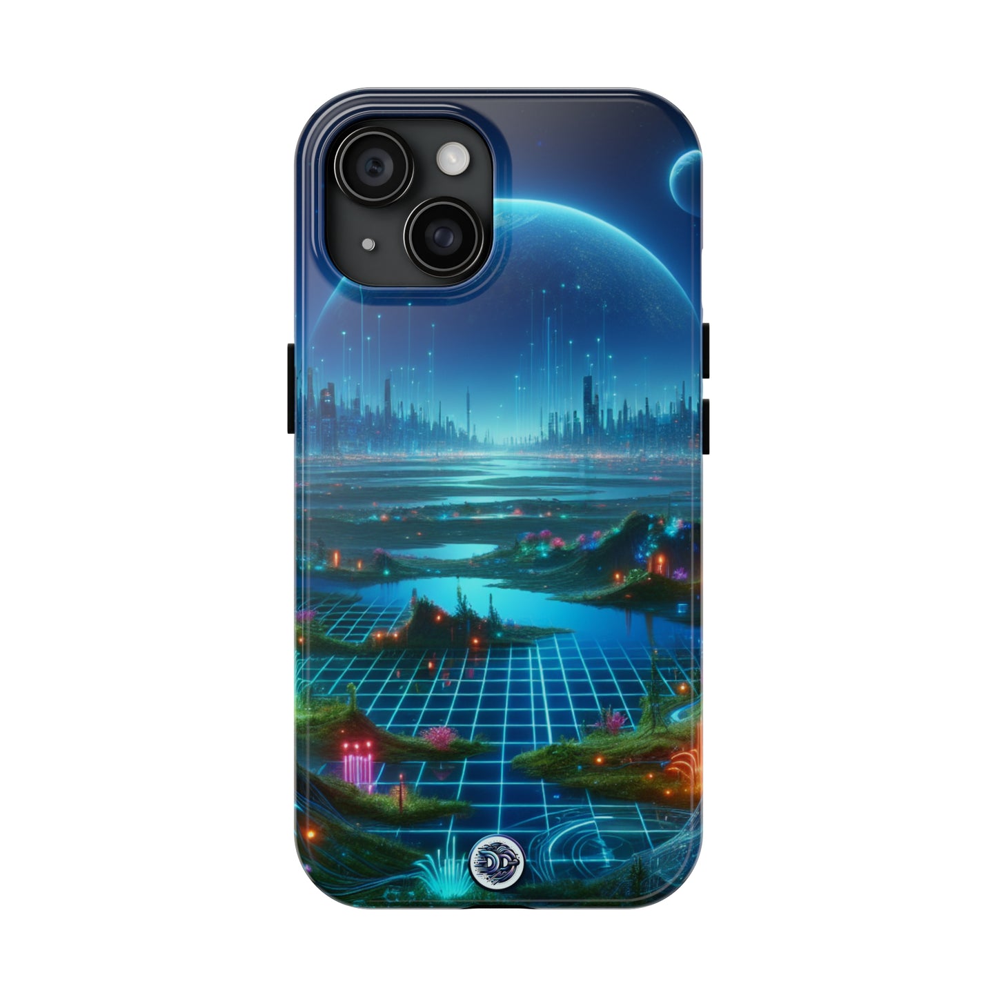 Futuristic Cityscape Glow Phone Case