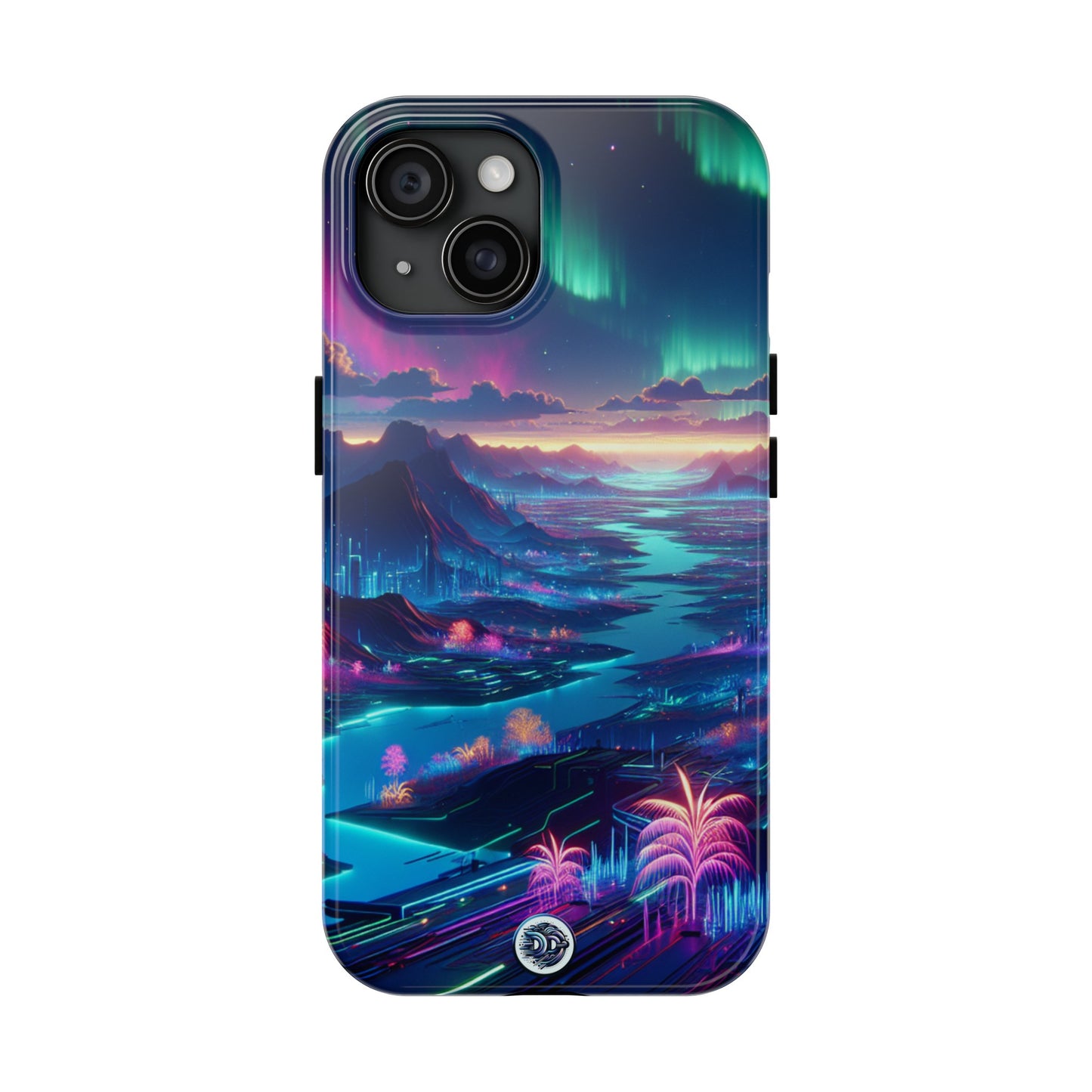 Neon Aurora Landscape Phone Case