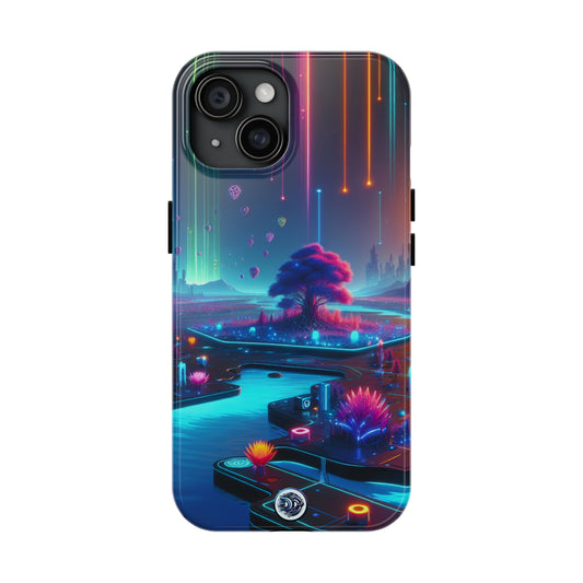 Neon Sci-Fi Landscape Phone Case