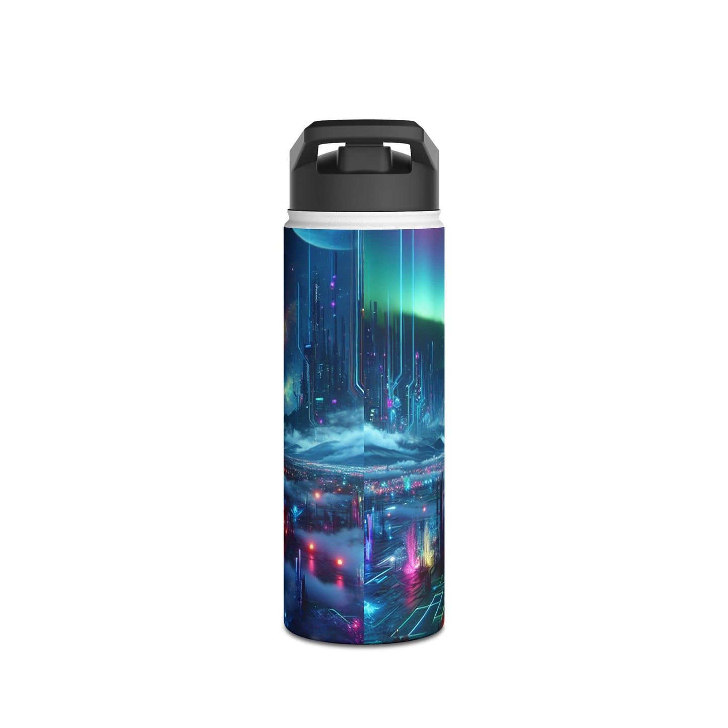 Futuristic Cityscape Bottle
