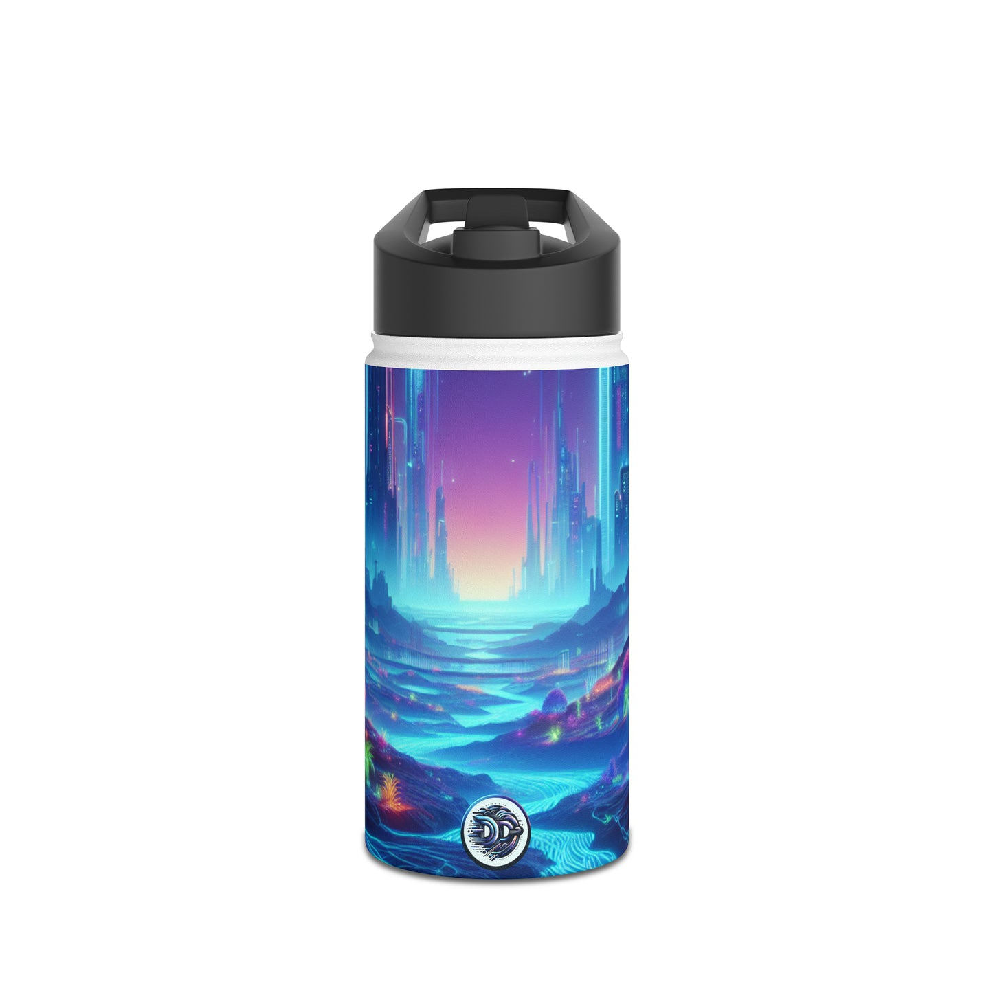 Futuristic Cityscape Bottle