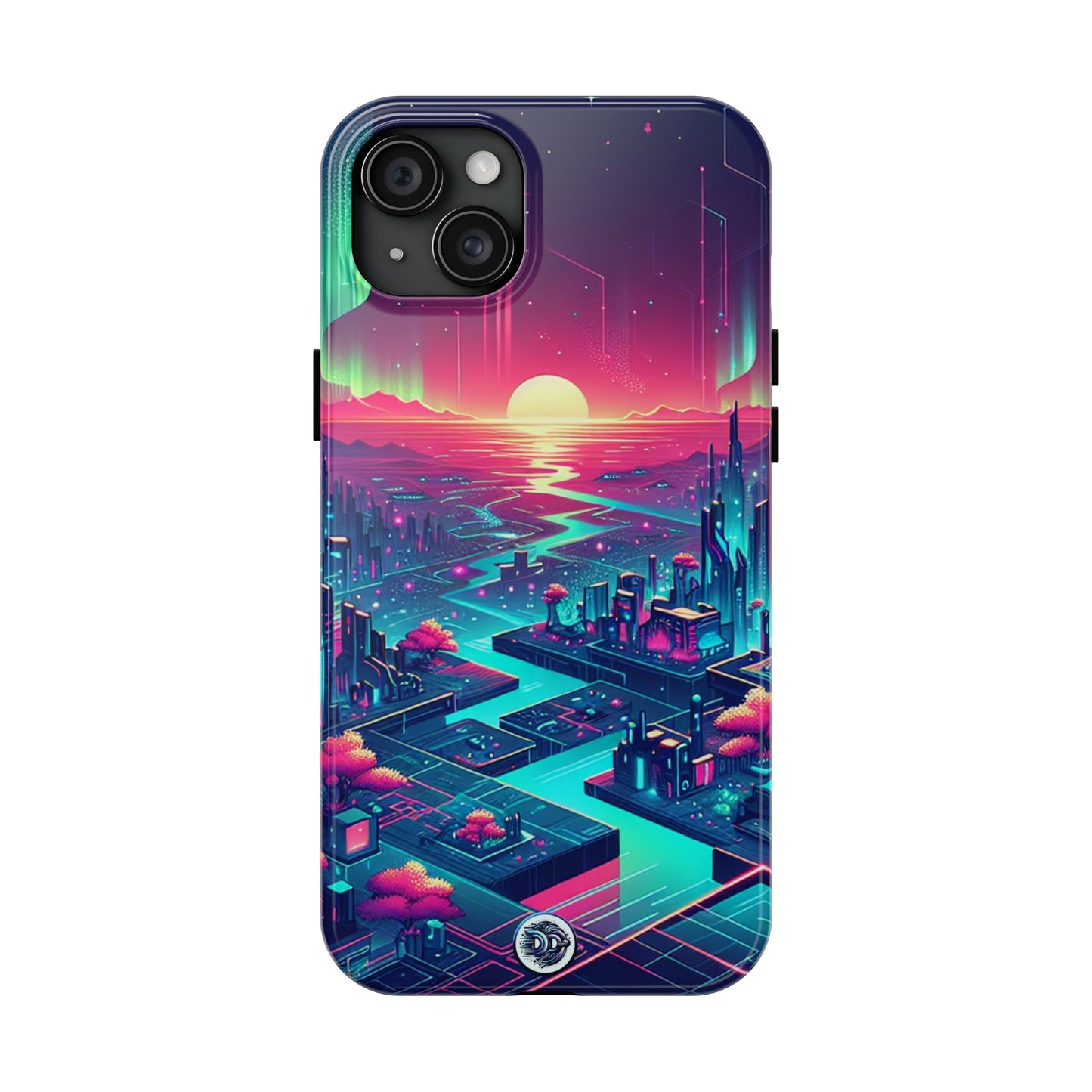 Neon Sunset Cityscape Phone Case
