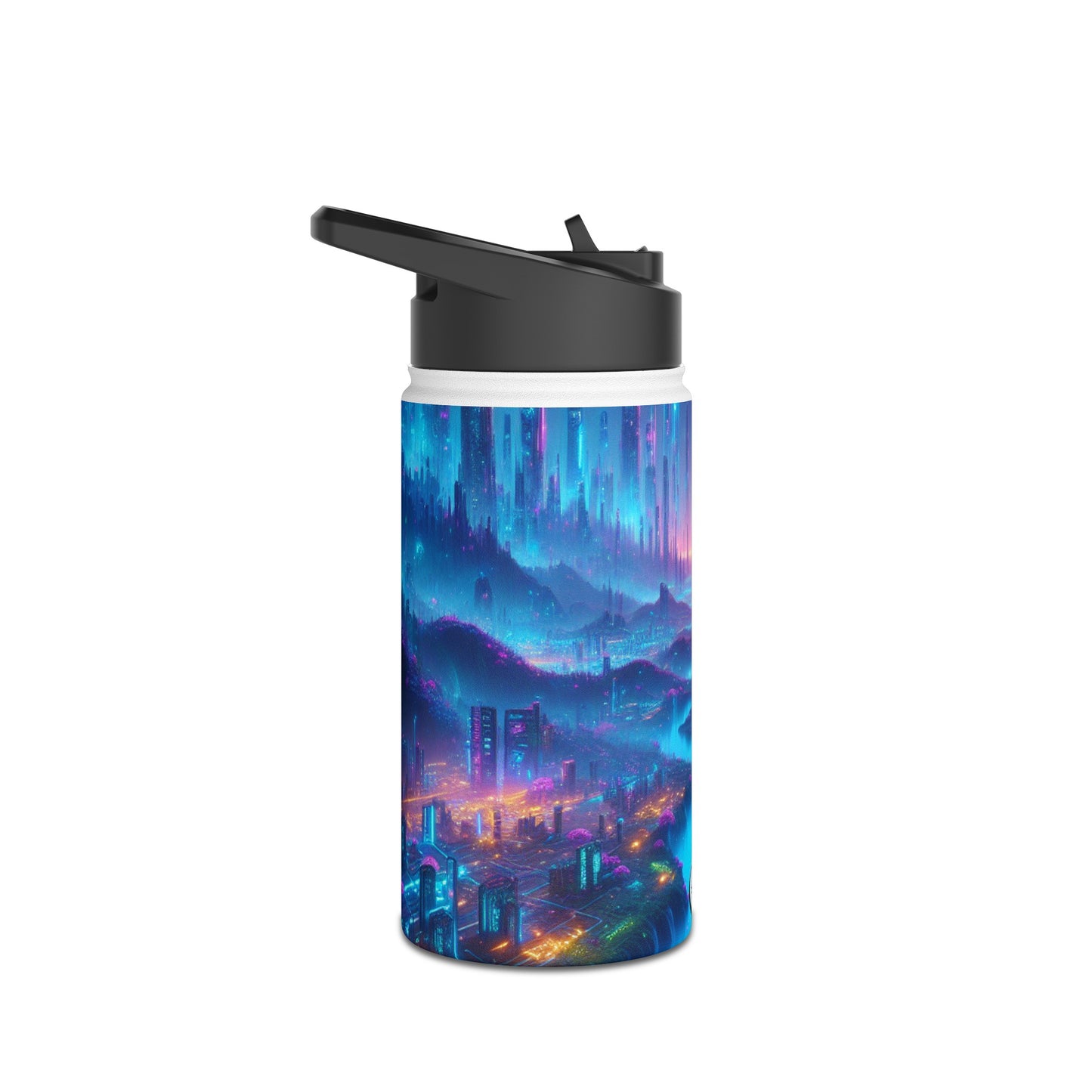 Futuristic Cityscape Bottle