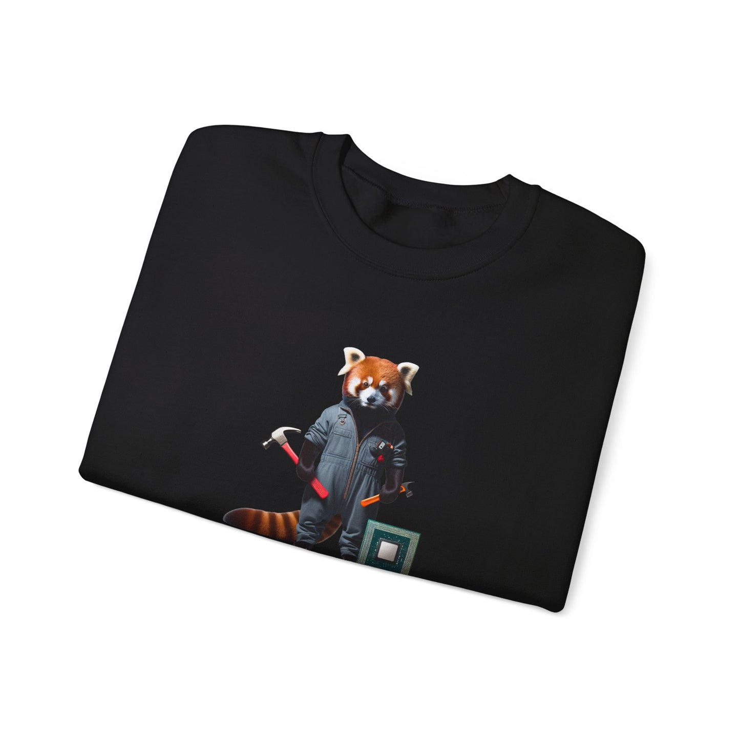 Tech-Savvy Red Panda Crewneck