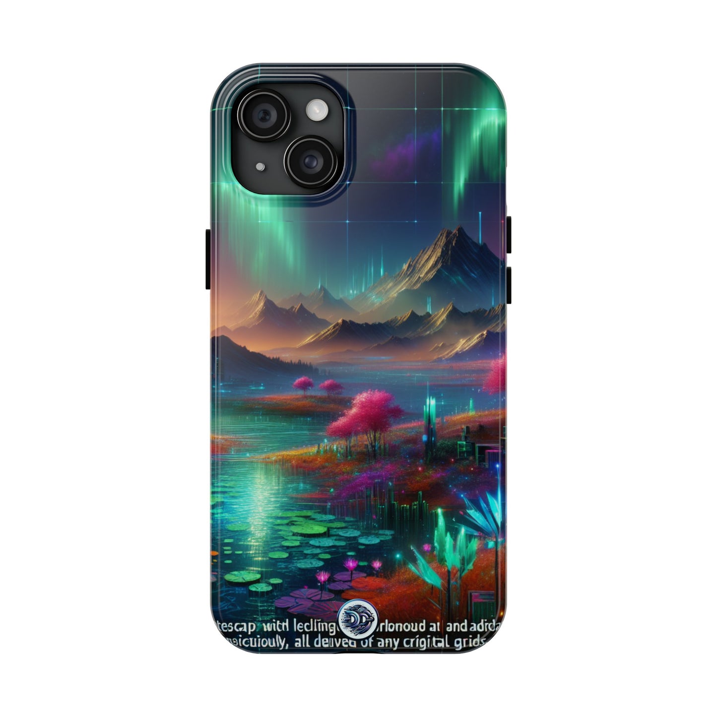Cyber Aurora Mountain Phone Case