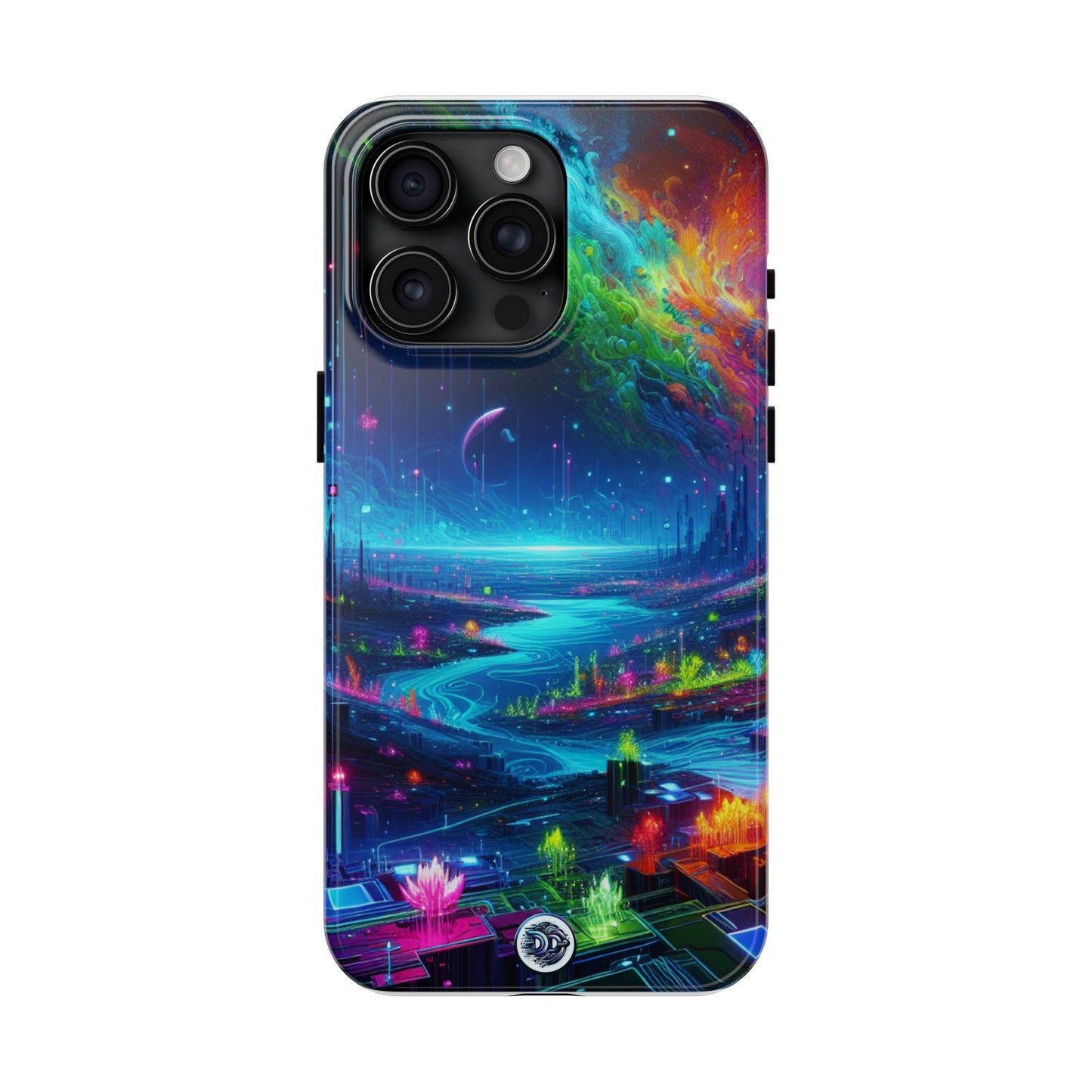 Cosmic Neon Cityscape Phone Case