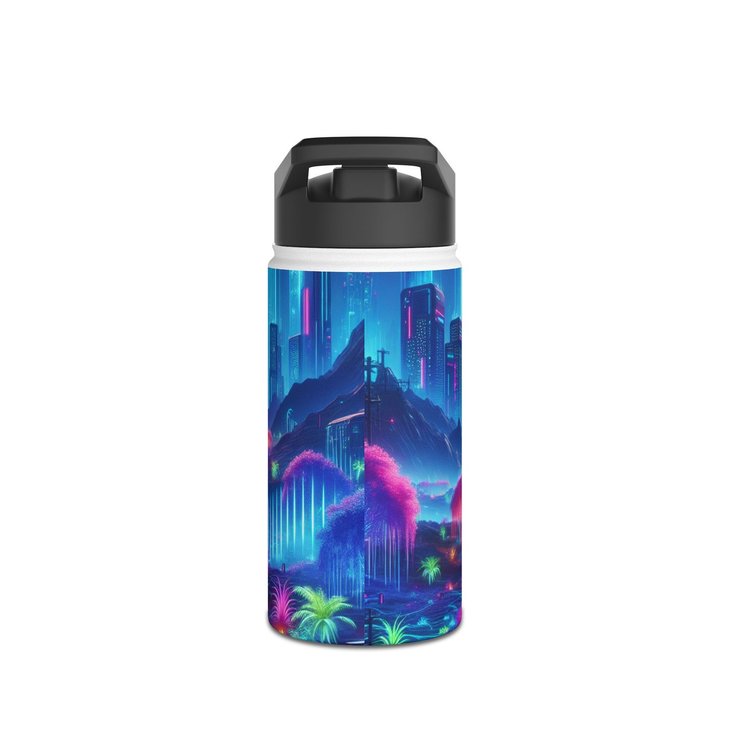 Futuristic Cityscape Bottle