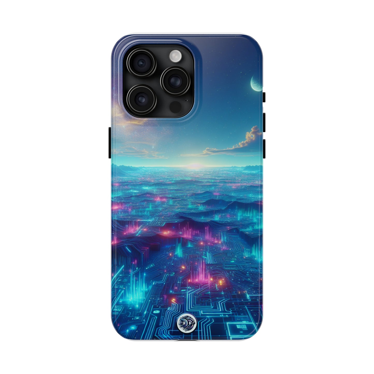 Cyber Cityscape Glow Phone Case
