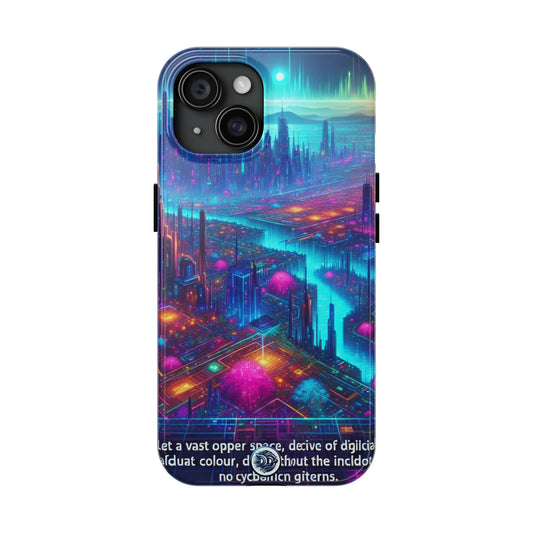 Cyberpunk Aurora Cityscape Phone Case