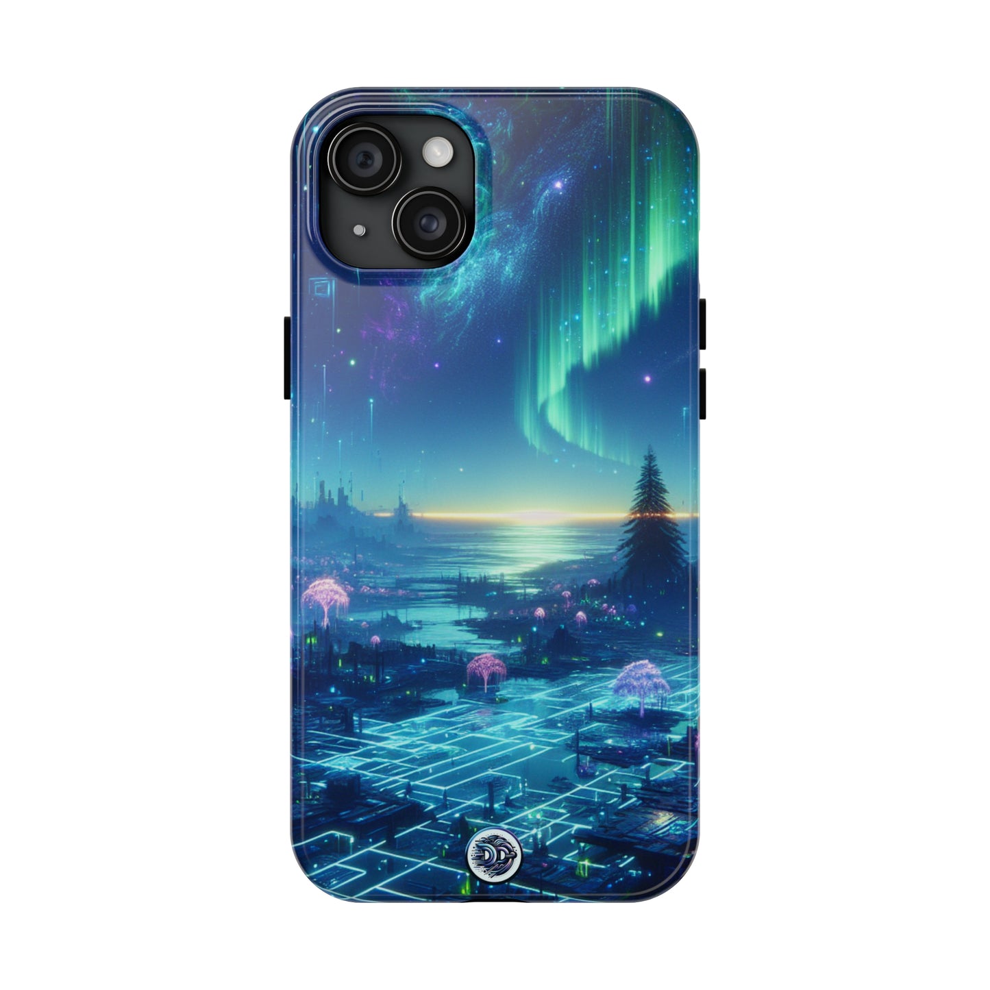 Cyber Aurora Futuristic Phone Case