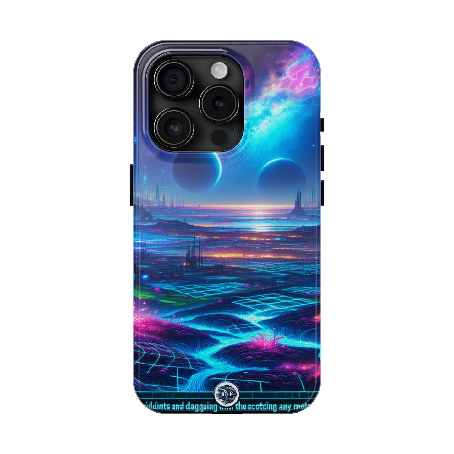 Futuristic Cityscape Glow Phone Case