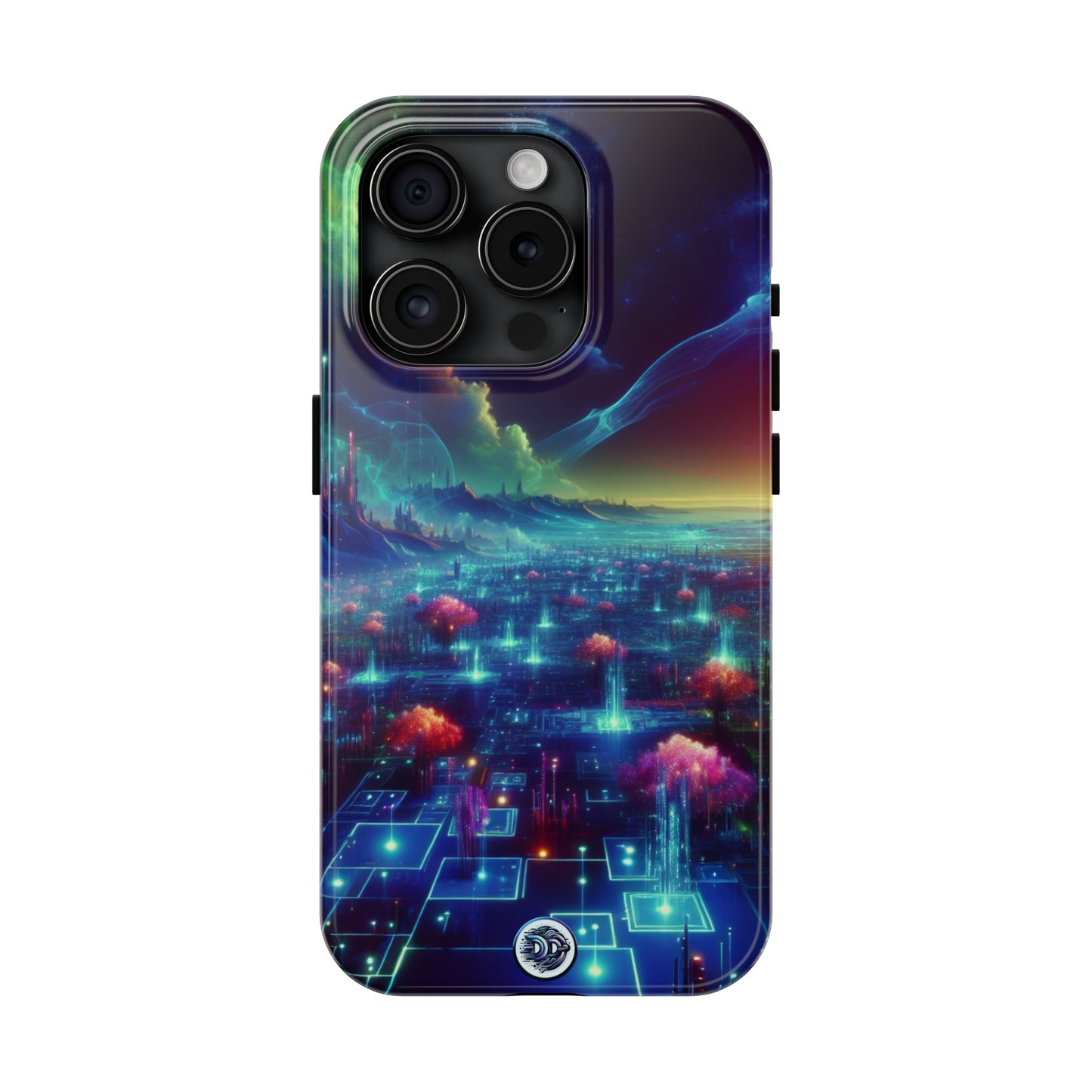 Cosmic Neon Cityscape Phone Case