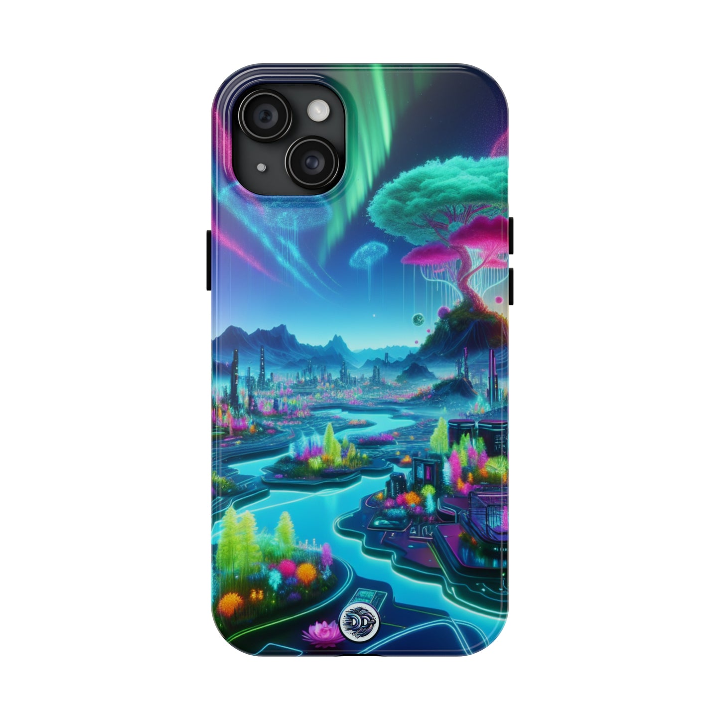Vibrant Neon Fantasy Landscape Case