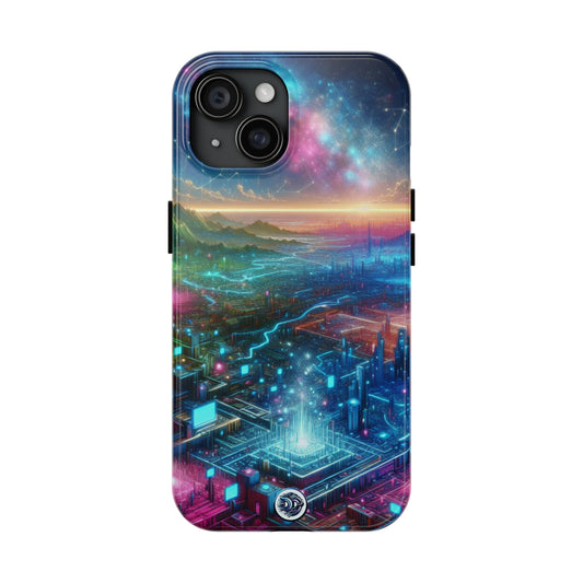 Cyber Cityscape Glow Phone Case