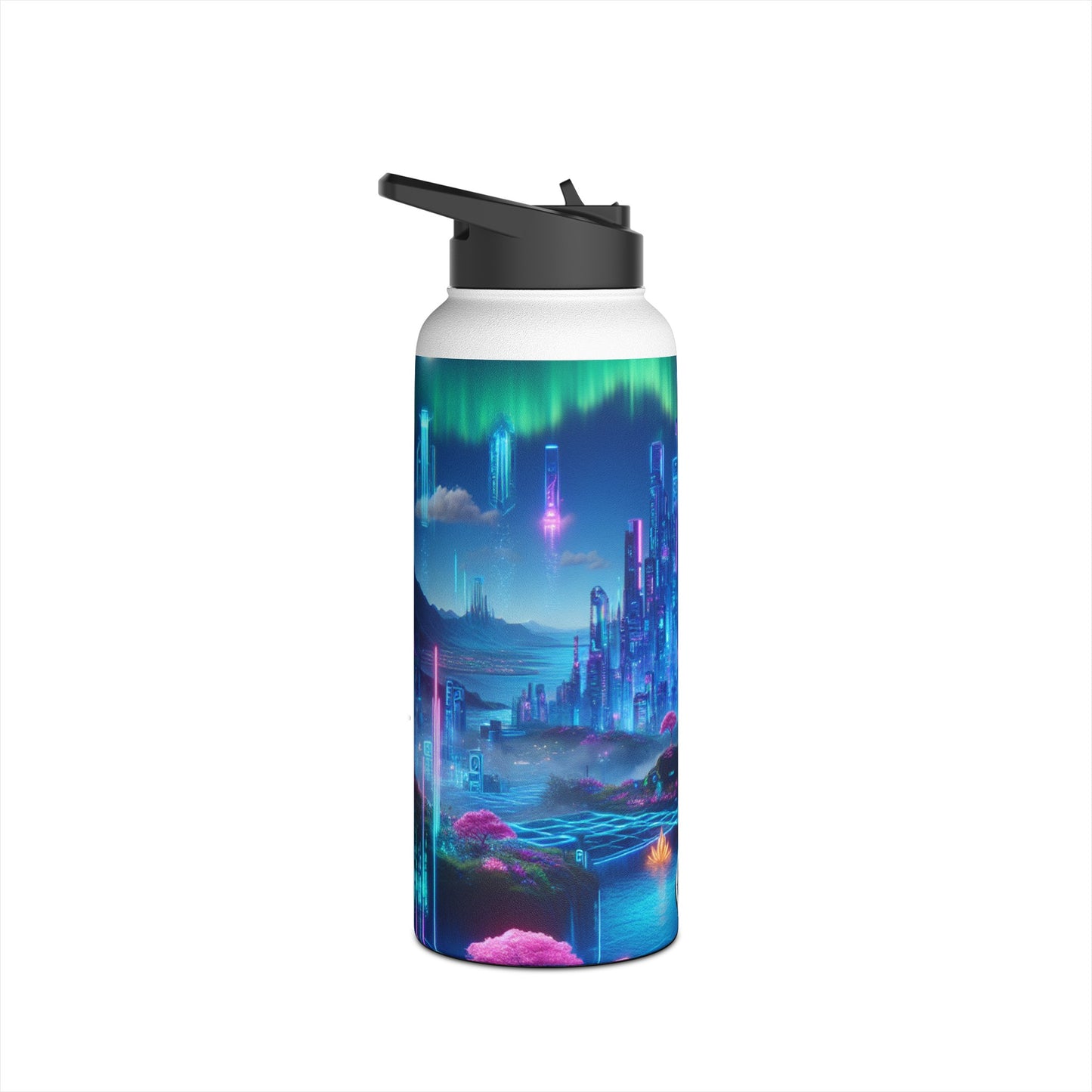 Futuristic Cityscape Bottle