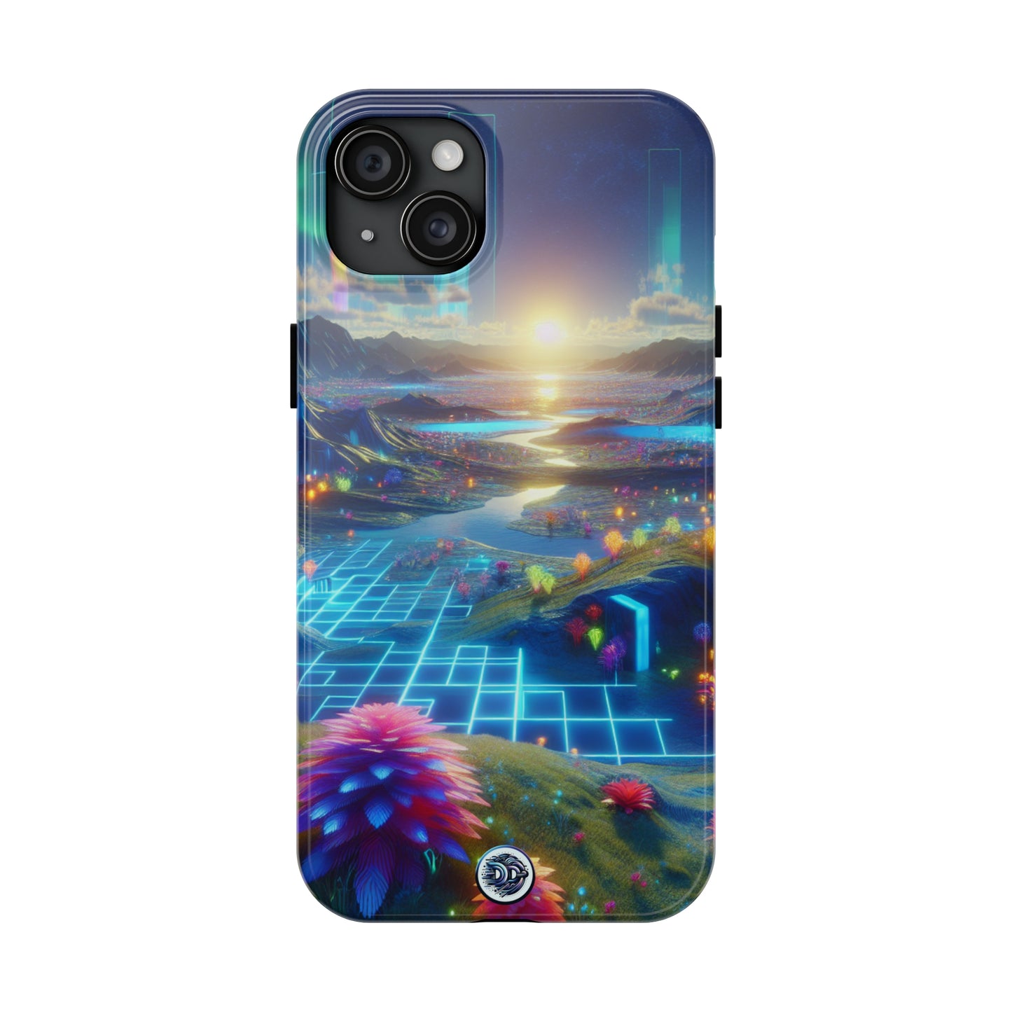 Neon Landscape Art Phone Case
