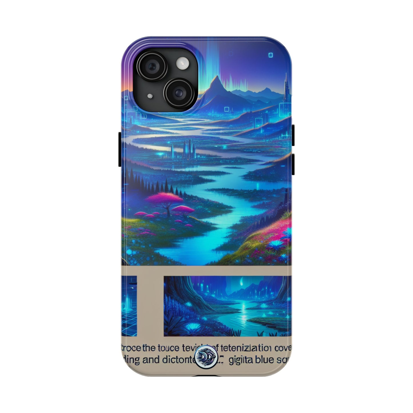 Futuristic Landscape Neon Phone Case