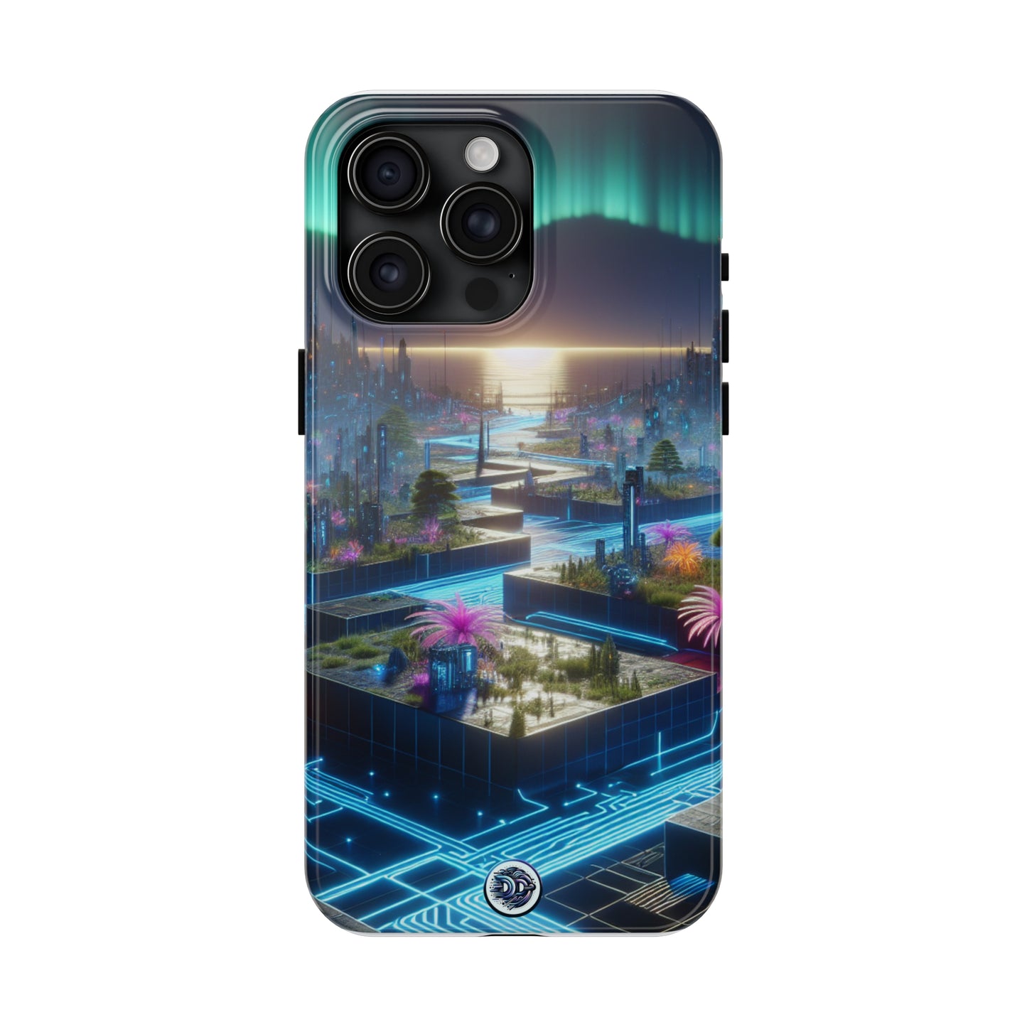 Aurora Cityscape Neon Phone Case