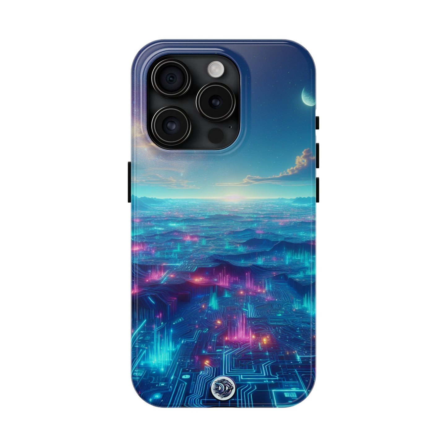 Cyber Cityscape Glow Phone Case
