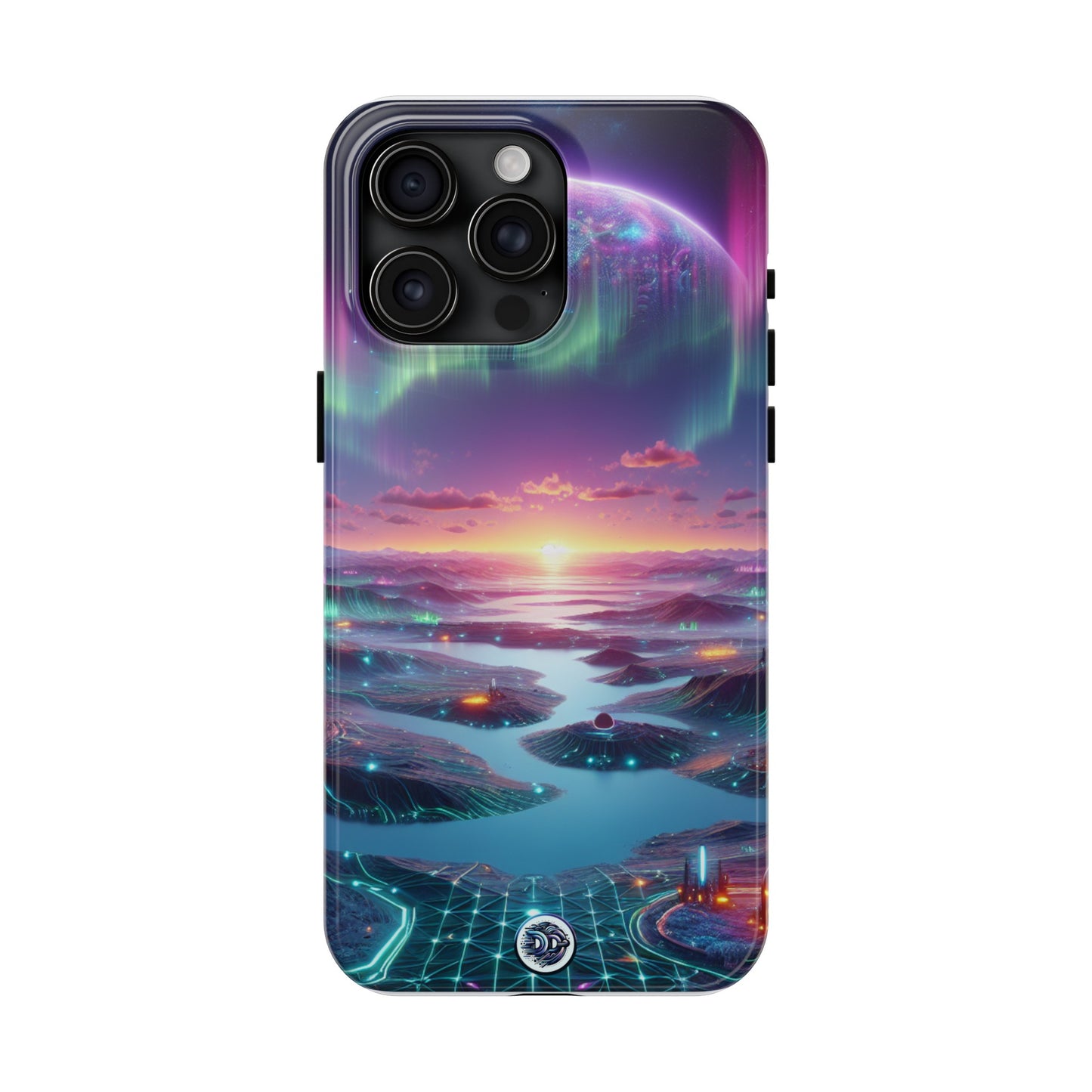 Futuristic Aurora Landscape Phone Case