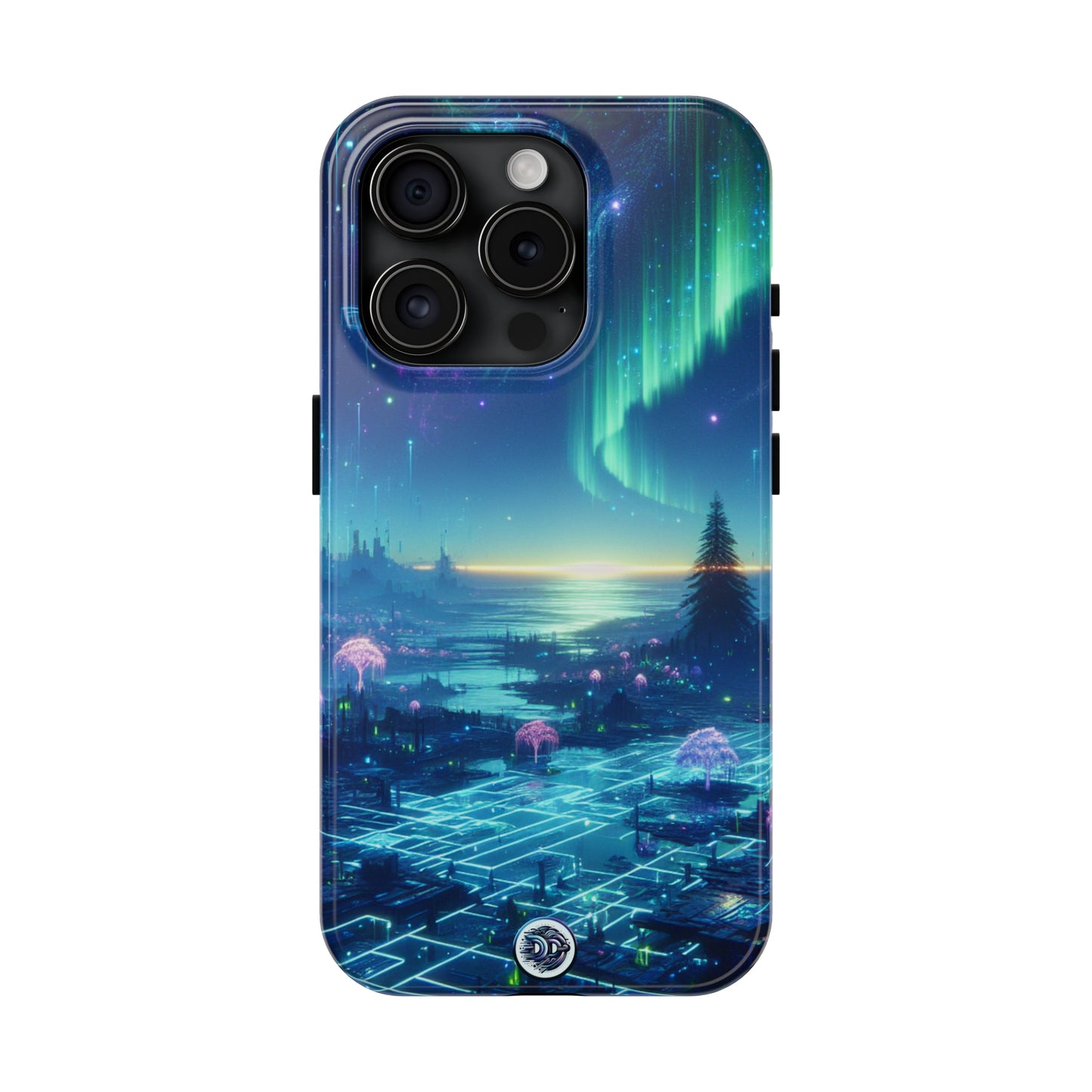 Cyber Aurora Futuristic Phone Case