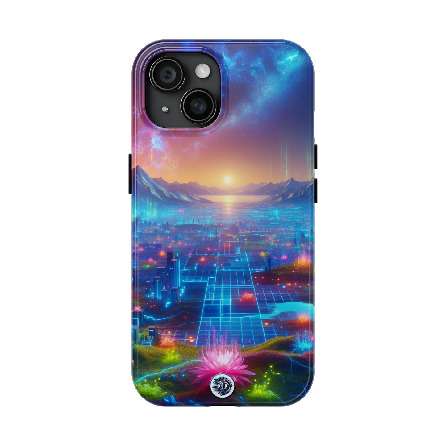 Neon Sci-Fi Landscape Phone Case