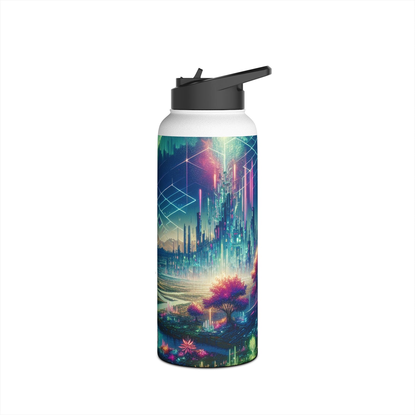 Futuristic Cityscape Bottle