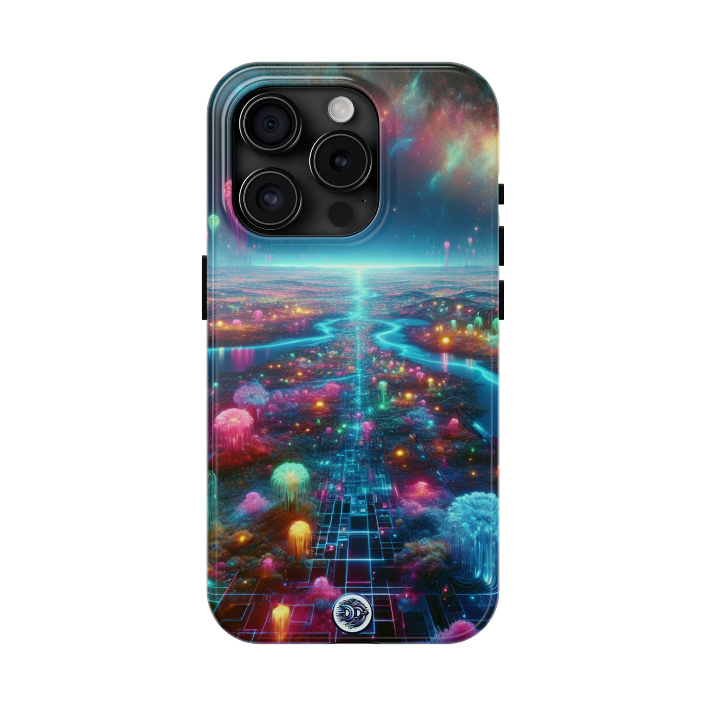 Neon Dreamscape Protective Phone Case