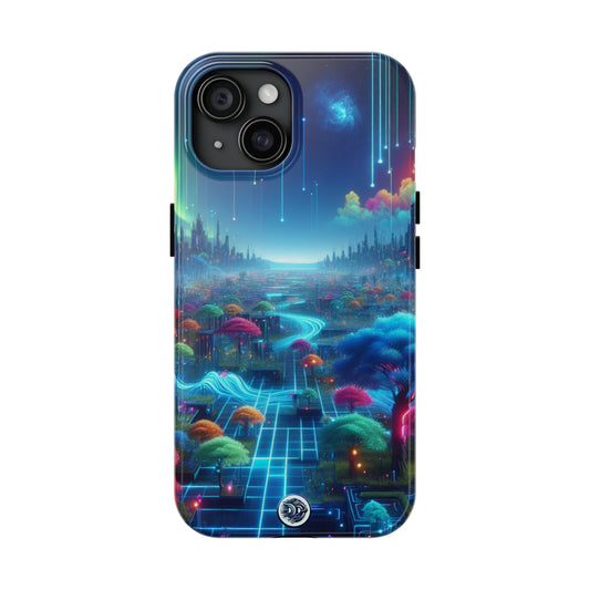 Futuristic City Aurora Phone Case