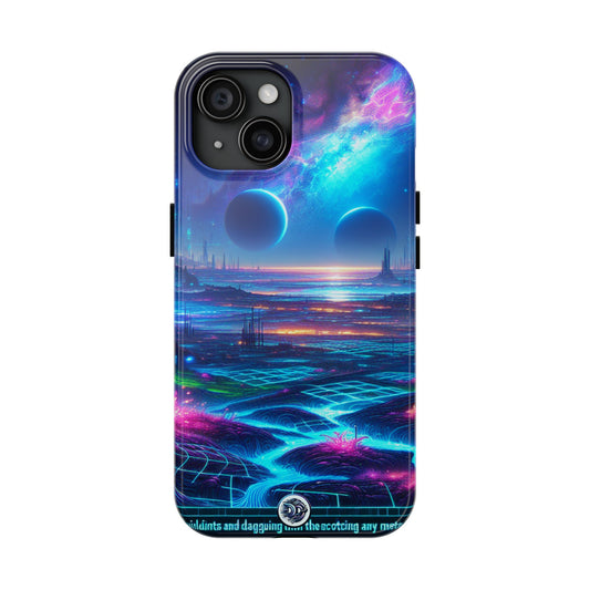 Futuristic Cityscape Glow Phone Case